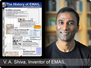 V. A. Shiva, Inventor of the World's First EMAIL System