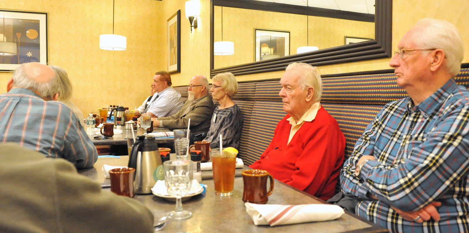 Members listening to Dr. V.A. Shiva Ayyadurai at the luncheon meeting of Rotary Club of Acton-Boxborough