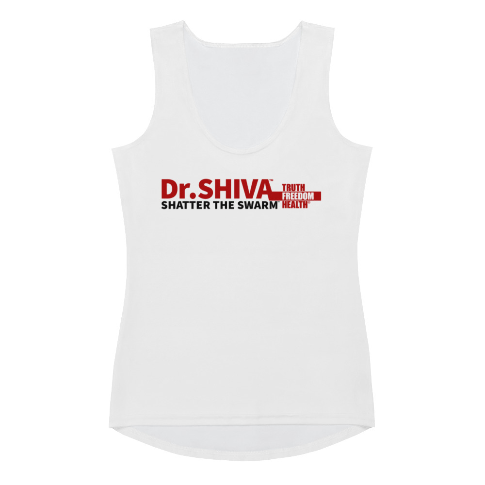 Women’s Tank Top – White – Dr.SHIVA™ Shatter The Swarm™