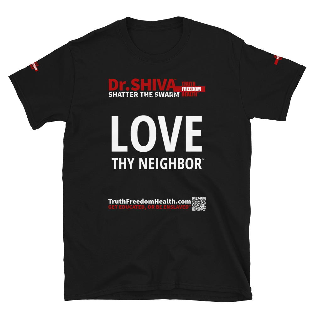 Short-Sleeve Unisex T-Shirt – Black – LOVE THY NEIGHBOR™