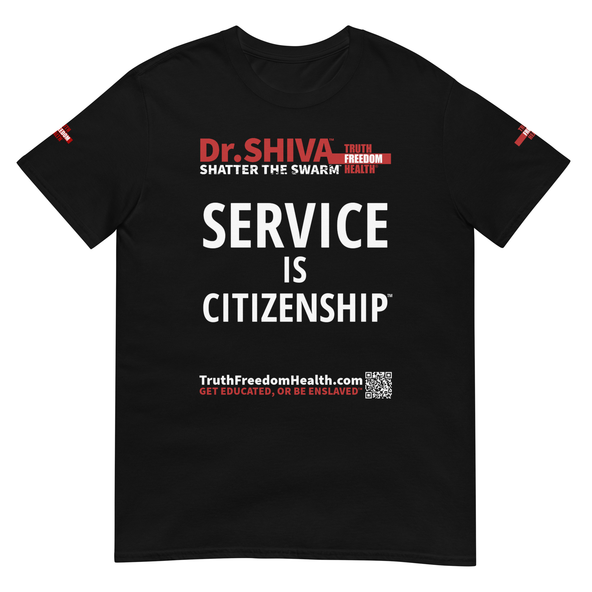 Short-Sleeve Unisex T-Shirt – Black – SERVICE IS CITIZENSHIP™