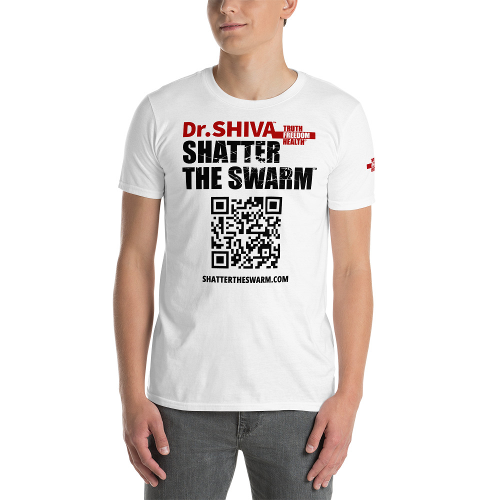 SHATTER THE SWARM™ Short-Sleeve Unisex T-Shirt – WHITE