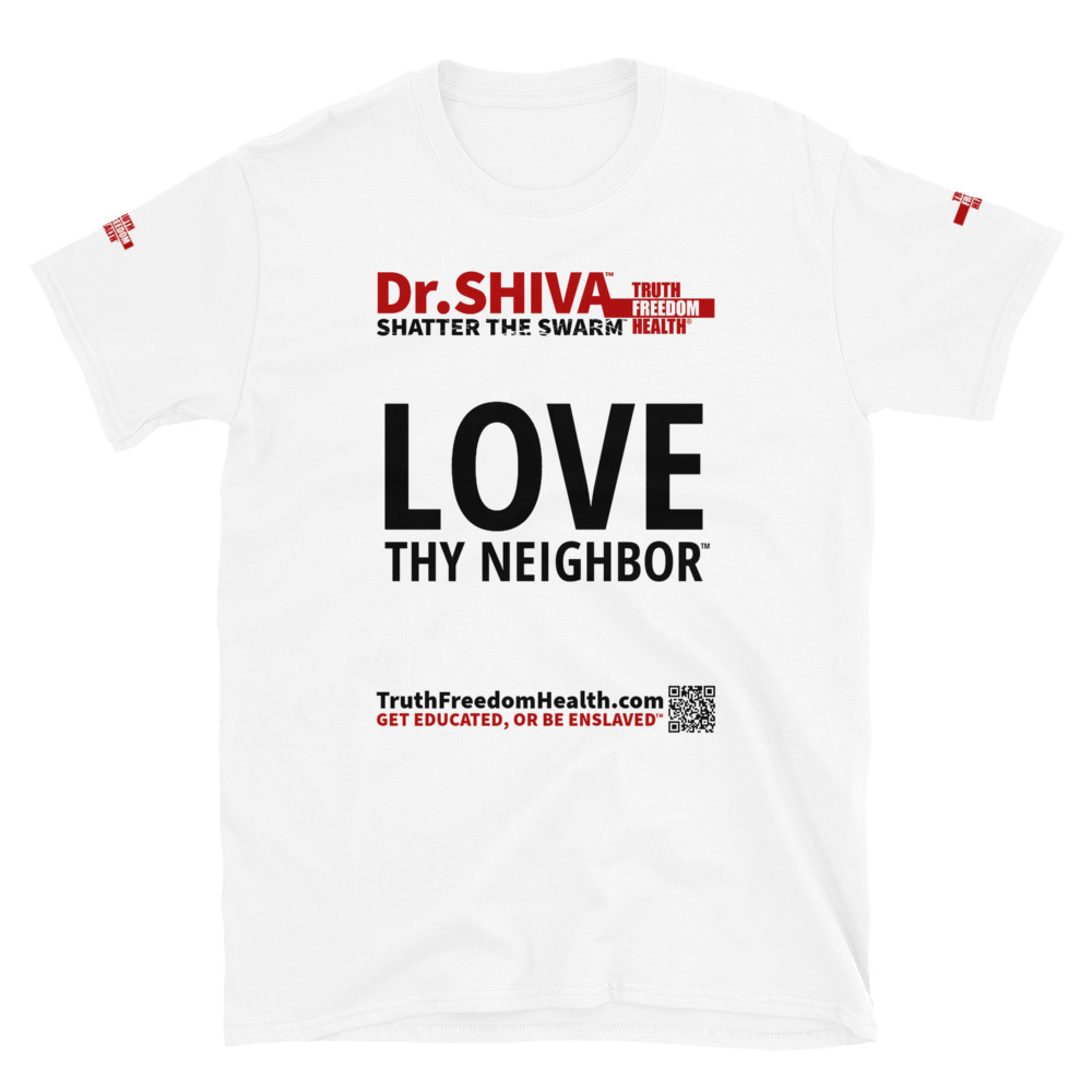 Short-Sleeve Unisex T-Shirt – White – LOVE THY NEIGHBOR™