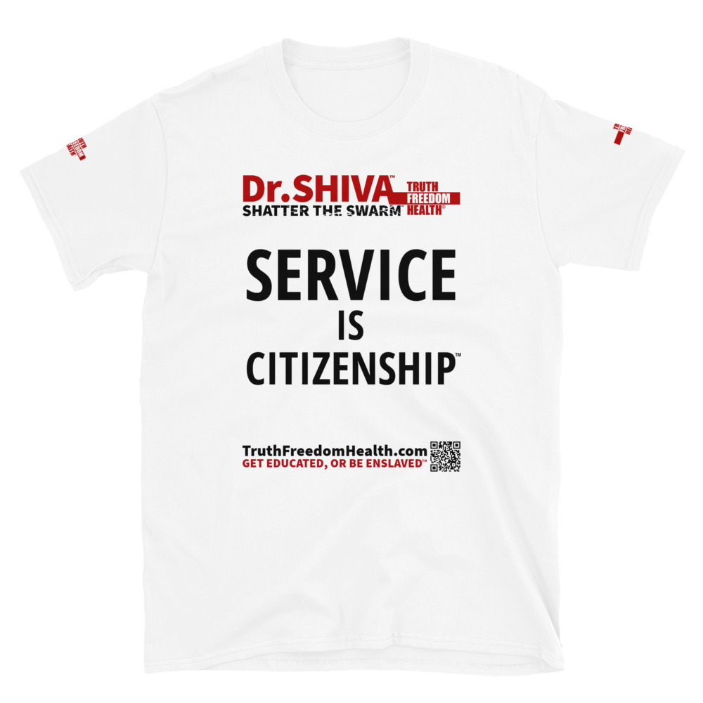 Short-Sleeve Unisex T-Shirt – White – SERVICE IS CITIZENSHIP™