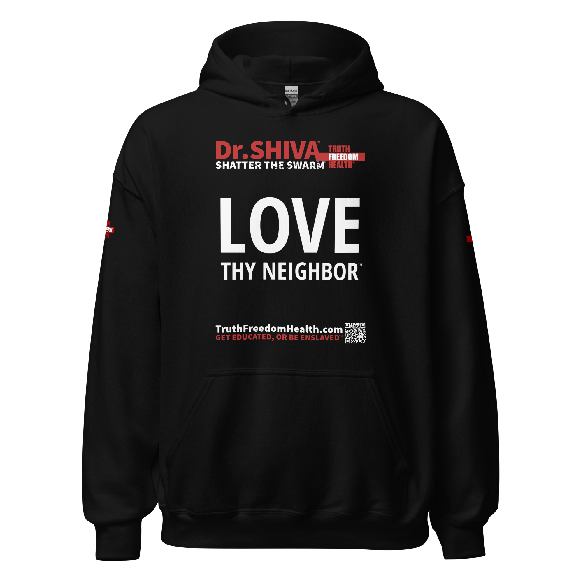 Unisex Hoodie – Black – LOVE THY NEIGHBOR™