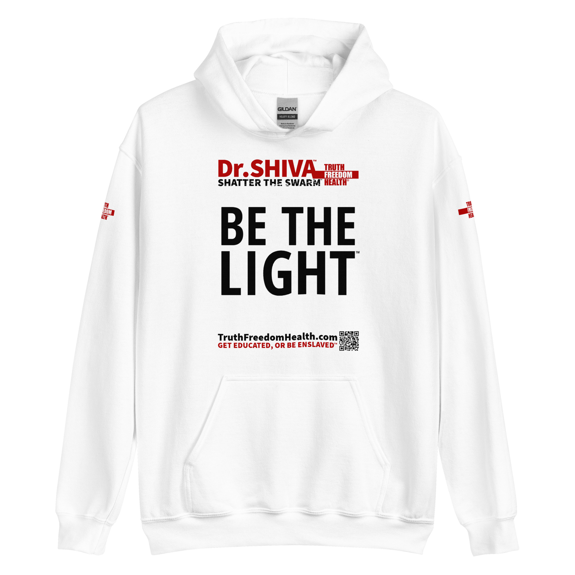 Unisex Hoodie – White – BE THE LIGHT™