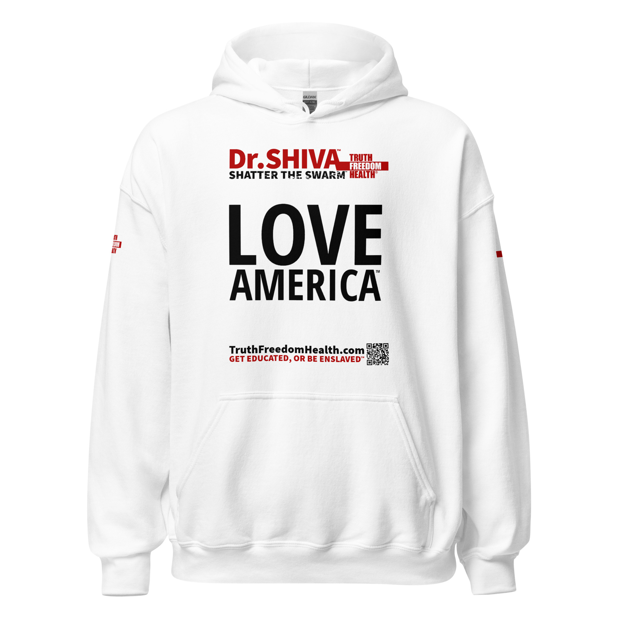 Unisex Hoodie – White – LOVE AMERICA™