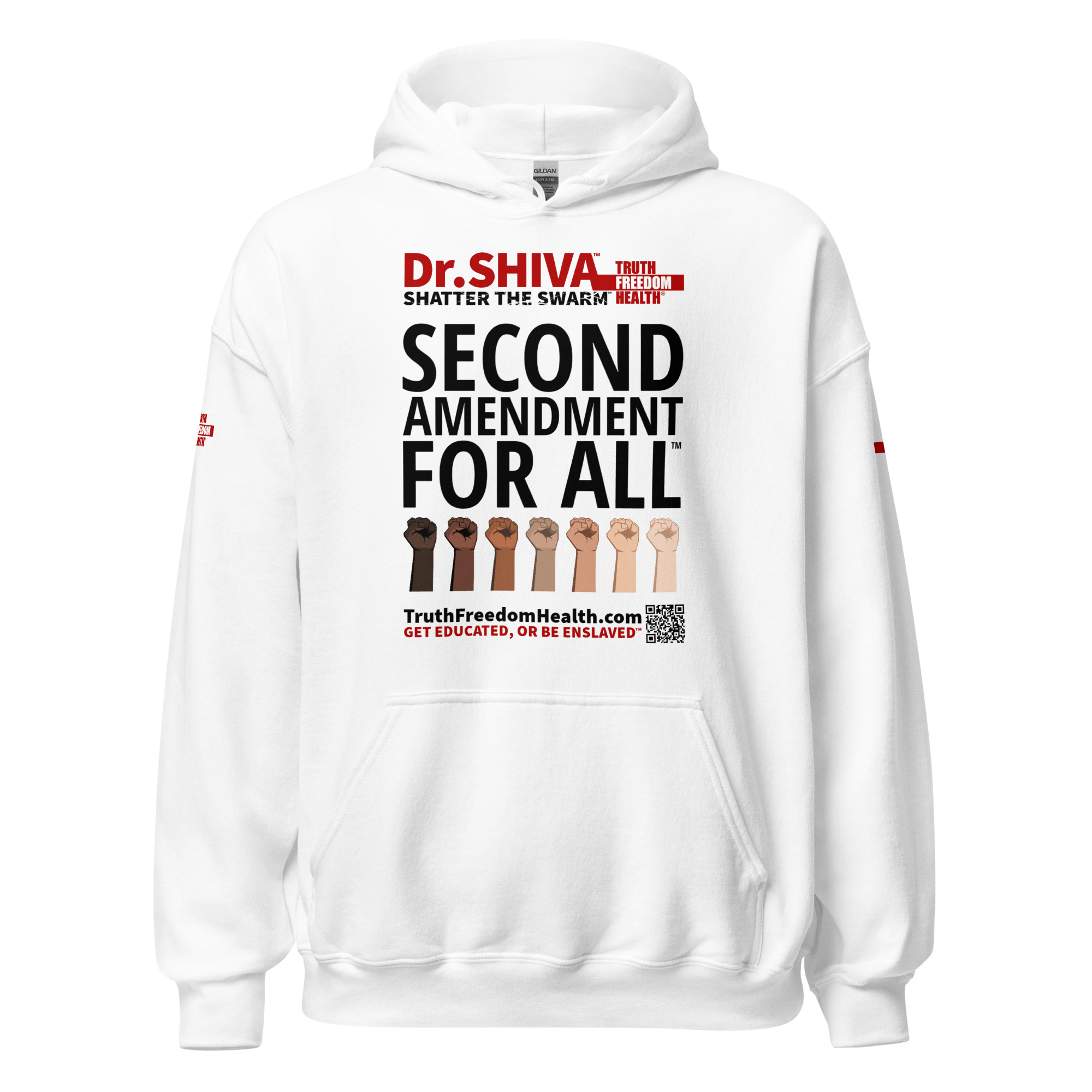 Unisex Hoodie – White – Second Amendment For All™