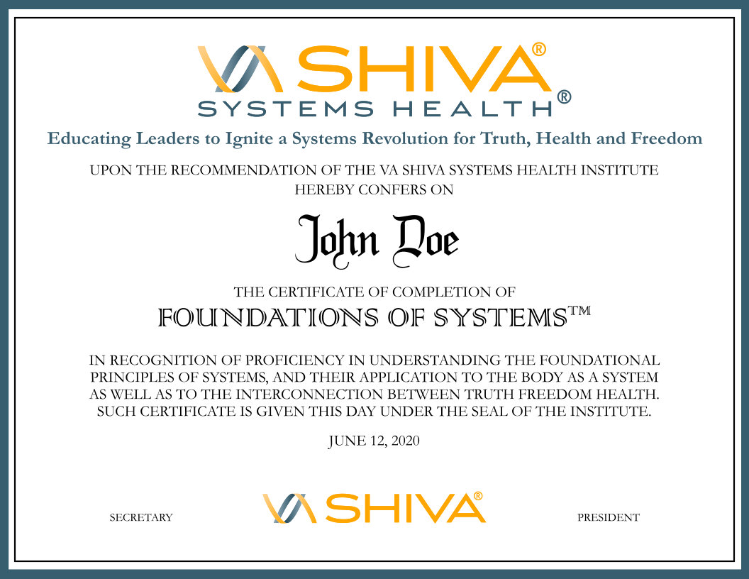 VA SHIVA® Foundations of Systems™ Certificate