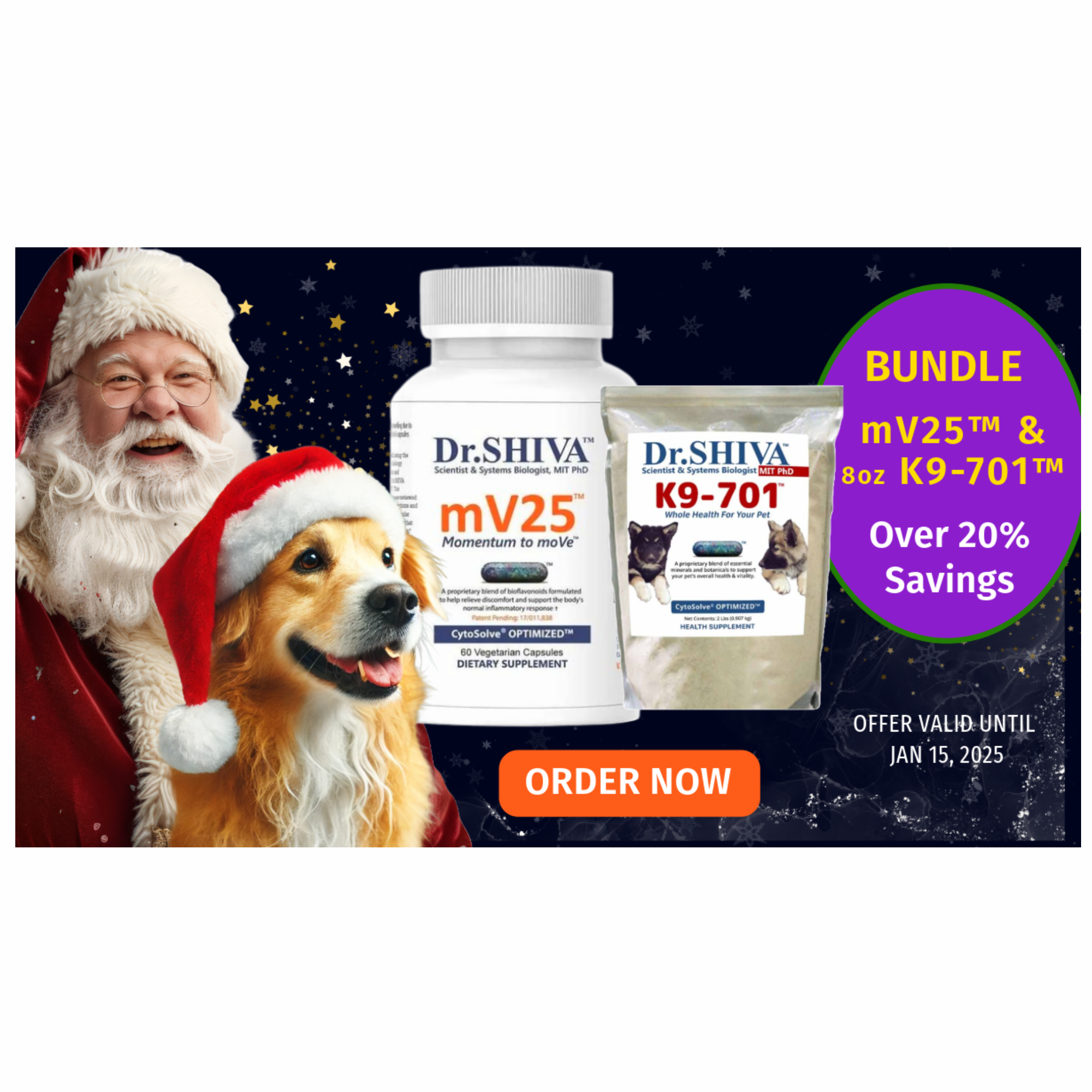 Bundle – mV25™ and Get 50% Off on 8OZ K9-701™