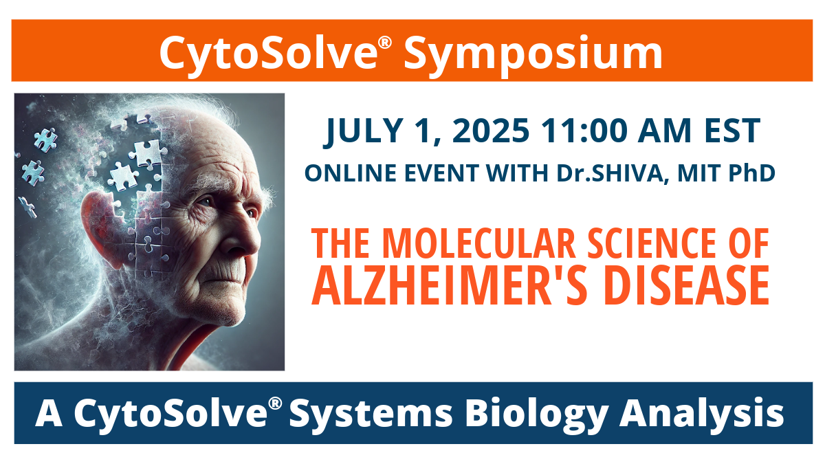 Dr.SHIVA’s CytoSolve® Symposium: BRAIN HEALTH(ALZHEIMER’S)- July 1, 2025 at 11AM EST