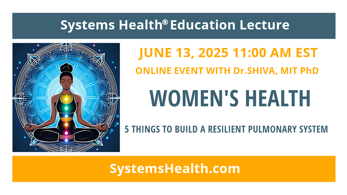 Dr.SHIVA’s SYSTEMS HEALTH® Education Lecture: WOMEN’S HEALTH – June 13, 2025 at 11AM EST