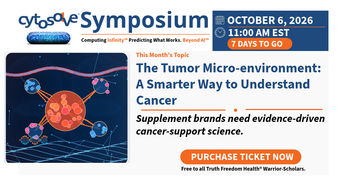 Dr.SHIVA’s CytoSolve® Symposium: The Tumor Microenvironment – October – 6, 2026 at 11 AM EST